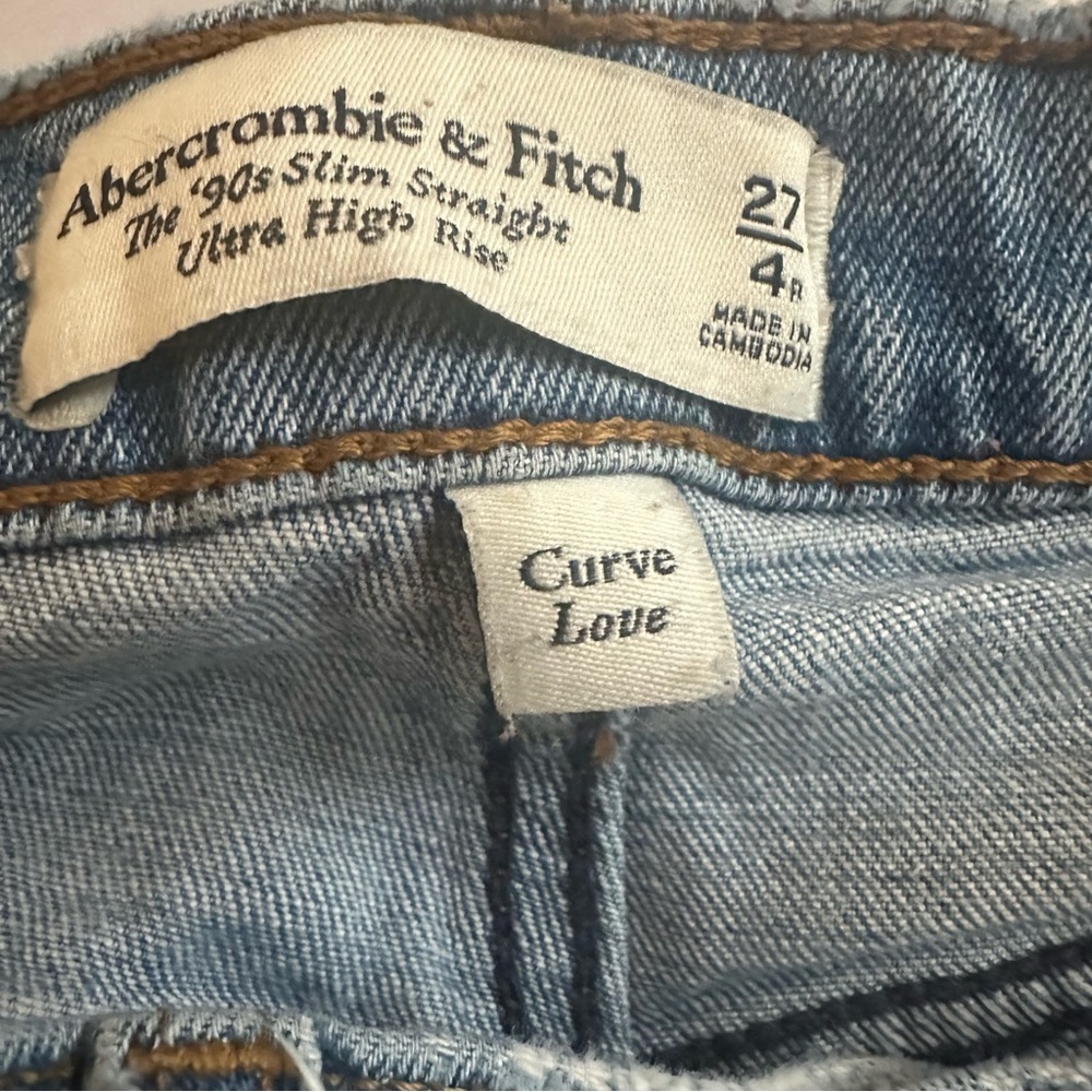 Abercrombie & Fitch Light Blue Straight Leg Jeans - Picture 5 of 5